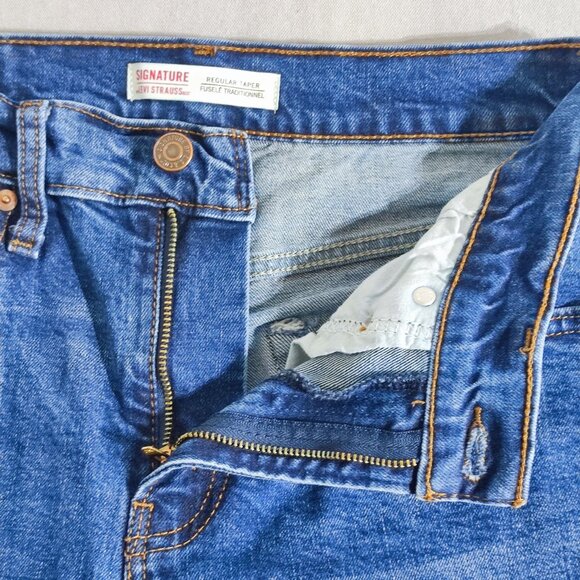 Signature by Levi Strauss jeans men's size W29/L30 (28) denim blue Regular Taper - Picture 10 of 15